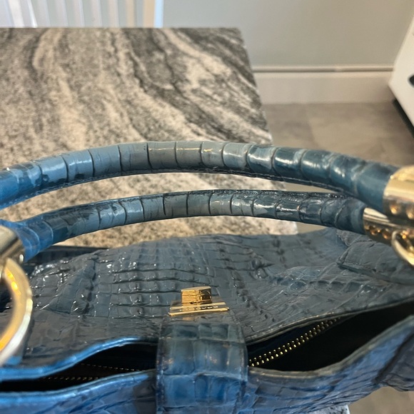 BRAHMIN ARGAN ELISA SAPPHIRE leather hobo shoulder bag - Picture 3 of 10